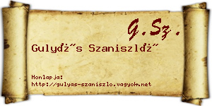 Gulyás Szaniszló névjegykártya